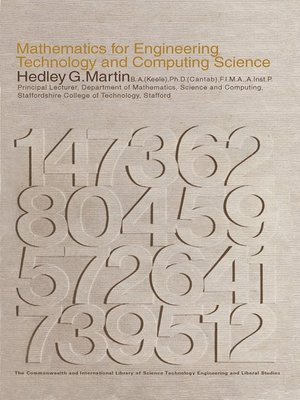 cover image of Mathematics for Engineering, Technology and Computing Science